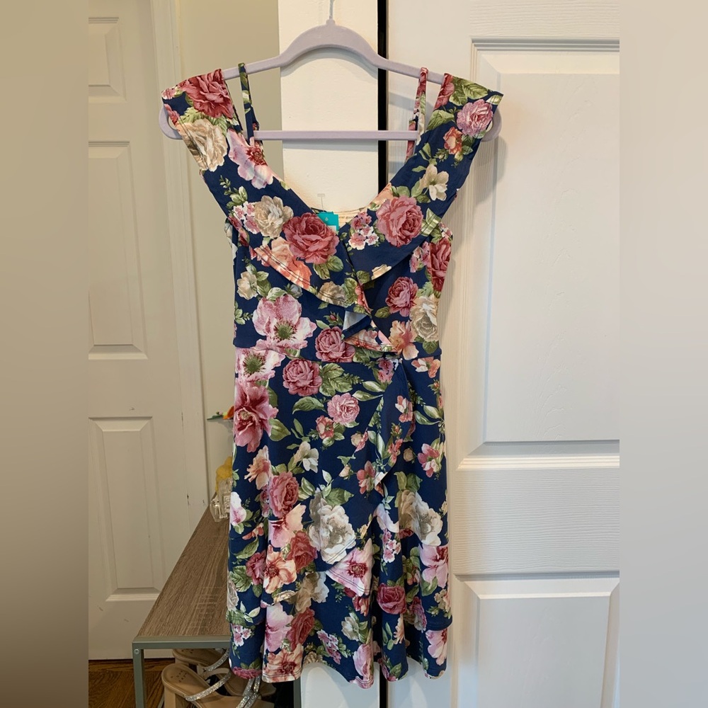 Floral Blue Dress